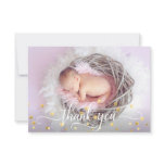 Gold GIRL Baby Shower THANK YOU | PHOTO TEXT Gold GIRL Baby Shower THANK YOU | PHOTO TEXT