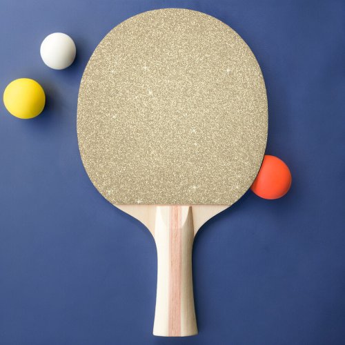 Gold Girly Glitter and Sparkle Ping Pong Paddle