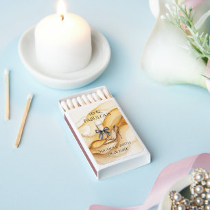 Gold Gitter High Heel 50 & Fabulous Birthday Party Matchboxes