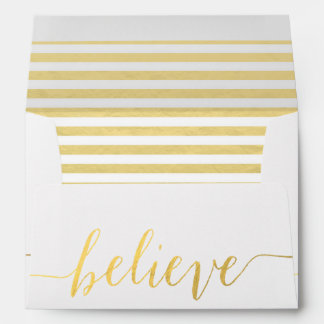 Gold Glam Believe | Holiday Envelope