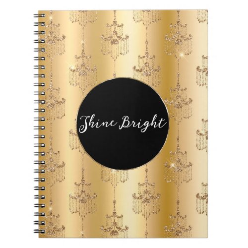 Gold Glam Chandeliers Notebook