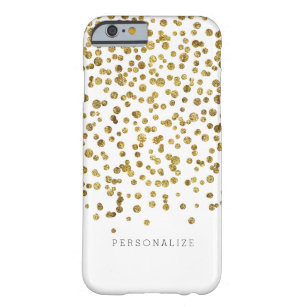 Gold Glam Confetti Dots Barely There iPhone 6 Case