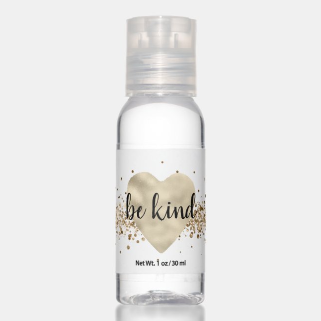 Gold Glam Confetti Heart Hand Sanitizer (Front)