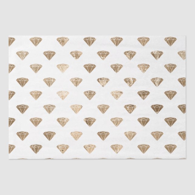 Gold Glam Diamonds Tissue Paper (Front)