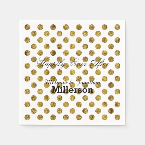 Gold Glam Dots Napkins