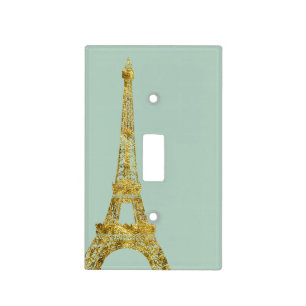 Gold Glam Eiffel Tower Light Switch Cover
