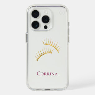 Gold Glam Eyelashes iPhone 15 Pro Case