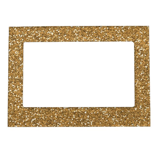 Gold Glam Faux Glitter Magnetic Picture Frame (Front)