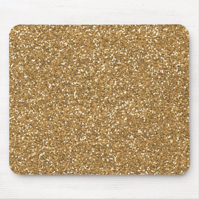 Gold Glam Faux Glitter Mouse Pad (Front)
