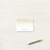 Gold Glam Faux Glitter Post-it Notes (On Desk)