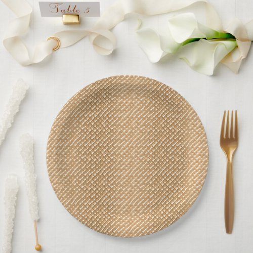 Gold Glam Faux Texture Paper Plates