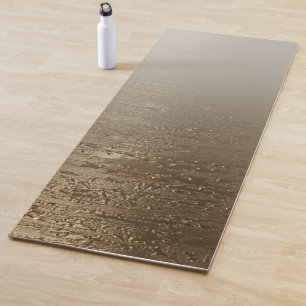 Gold Glam Gilded Brush Modern Elegance Yoga Mat