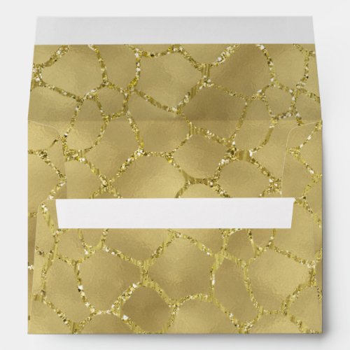 Gold Glam Giraffe Print Envelope