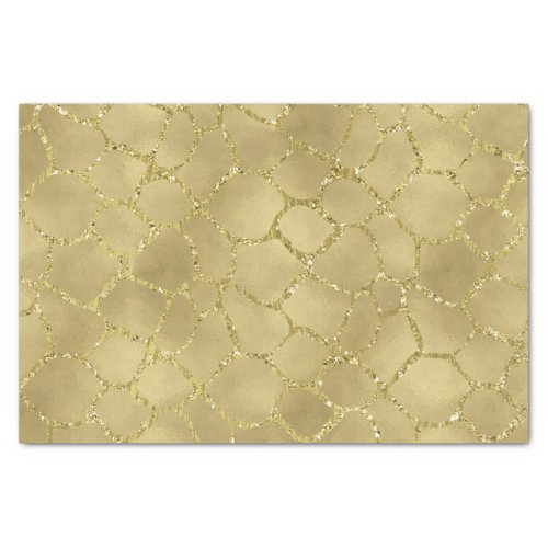 Gold Glam Giraffe Print Tissue Paper