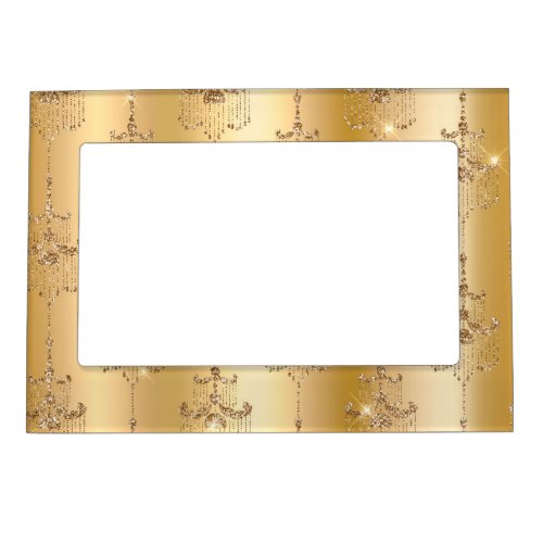 Gold Glam Glitter Chandeliers Magnetic Frame
