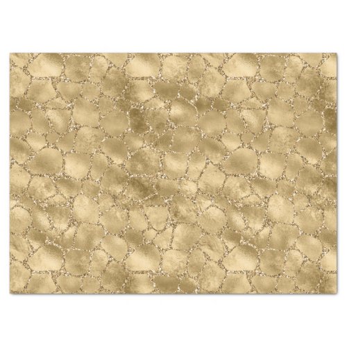 Gold Glam Glitter Giraffe Print  Tissue Paper