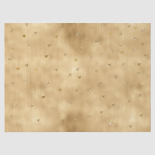 Gold Glam Glitter Hearts Wedding Tissue Paper