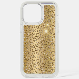 Gold Glam Glitter Leopard  iPhone 15 Pro Max Case