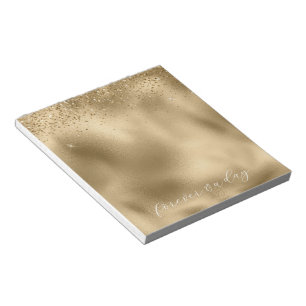 Gold Glam Glitter Notepad