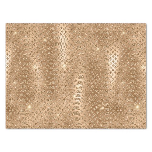 Gold Glam Glitter Snake Skin Tissue Paper