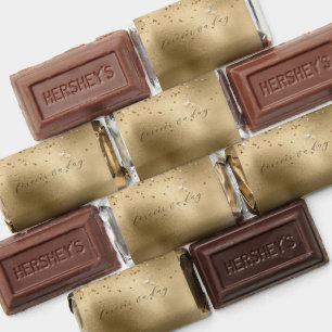 Gold Glam Glitter Wedding Hershey's Miniatures