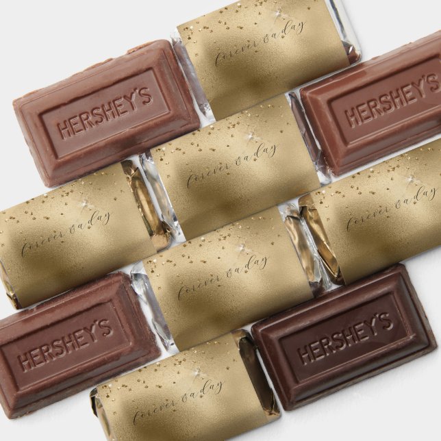 Gold Glam Glitter Wedding Hershey's Miniatures (Assorted)