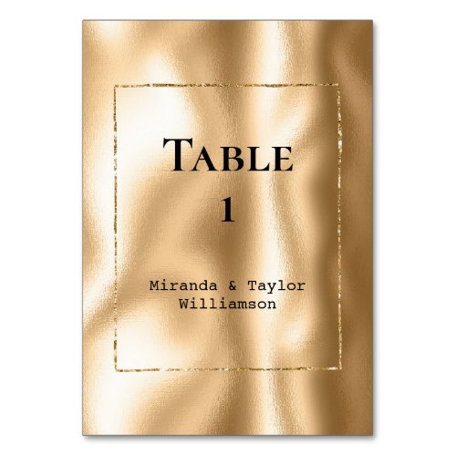 Gold Glam Glitz Glitter  Table Number