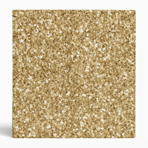 Gold Glam Glitzy Glitter 3 Ring Binder
