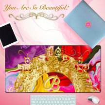 Gold Glam Initial B Monogram Motivation Abstract