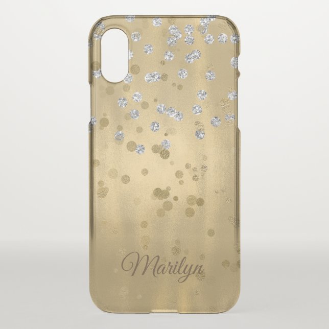 Gold Glam iPhone X Case (Back)