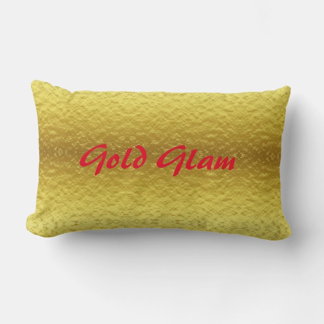 gold glam lumbar pillow (Front)