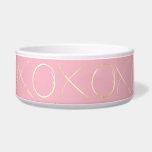 Gold Glam Pink XOXO Bowl<br><div class="desc">Gold Glam pink XOXO</div>