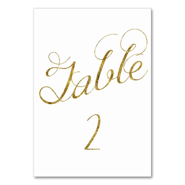 Gold Glam table 2 number (Front)