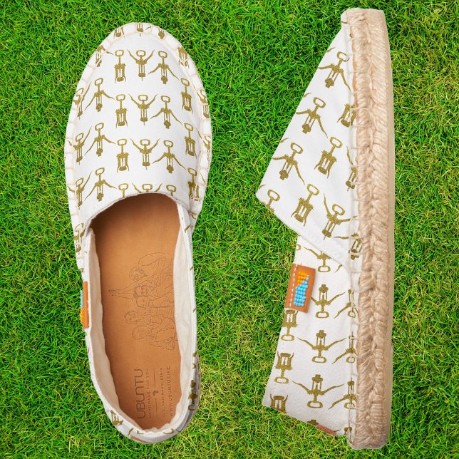 Gold Glam Wine Lover Corkscrew Espadrilles (Creator Uploaded)