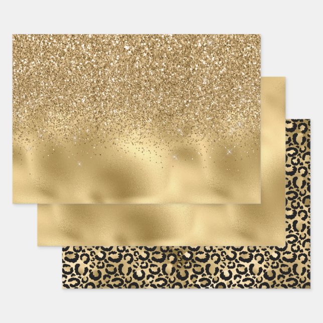 Gold Glam Wrapping Paper Sheets (Set)