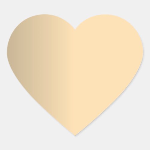 Gold Glamorous Faux Metallic Foil Template Blank Heart Sticker