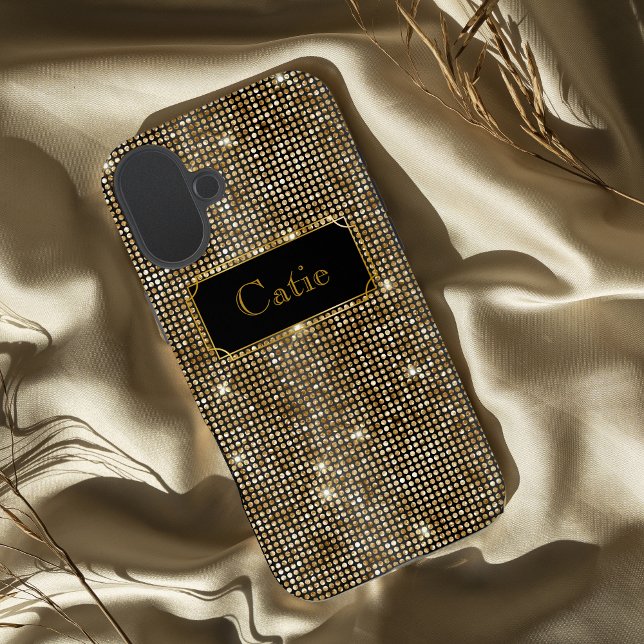 Gold glamorous sequins sparkling dots Case-Mate iPhone case (Creator Uploaded)