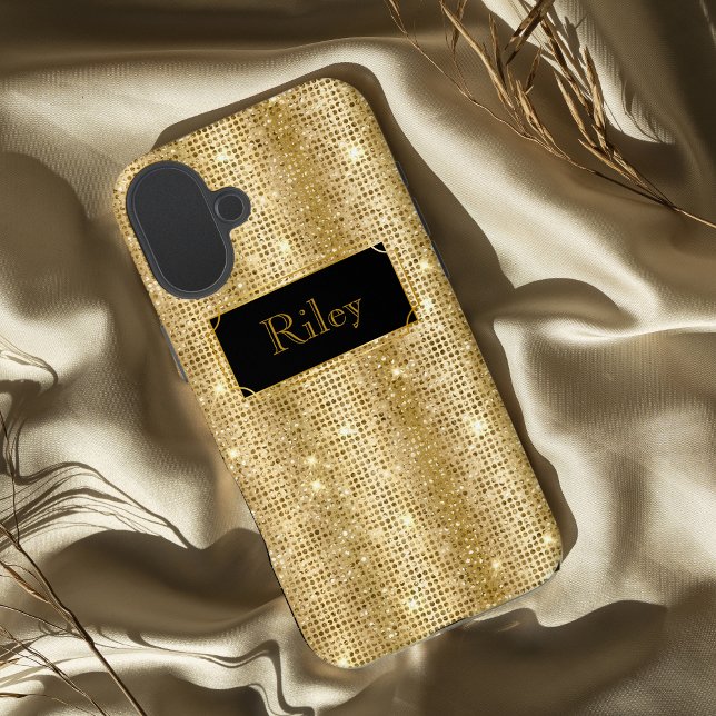 Gold glamorous sequins sparkling dots Case-Mate iPhone case (Creator Uploaded)