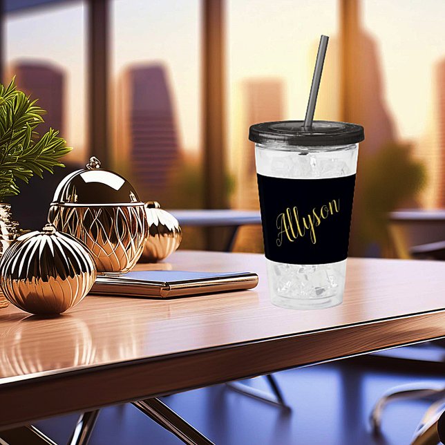 Gold glamour personalized    acrylic tumbler (Creator Uploaded)