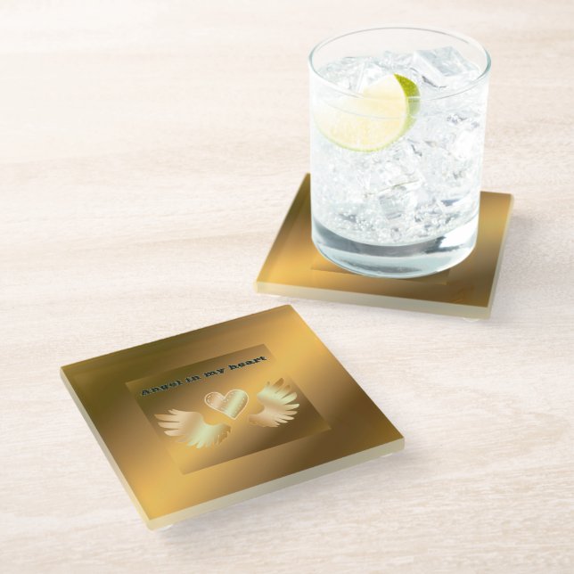 GOLD GLASS COASTER (Angled)