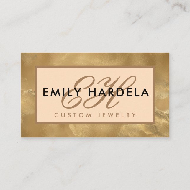 Gold Glass Effect Professional Business Card (Front)