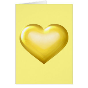 Gold Glass Heart - Blank Inside Cards