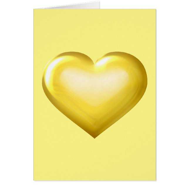 Gold Glass Heart - Blank Inside Cards (Front)