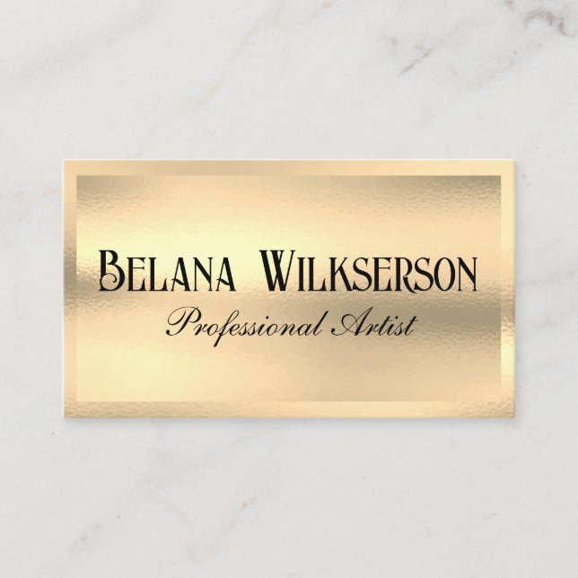 Gold Glass Texture | Luxury Business Card (Front)