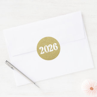 Gold glitter 2026 stickers