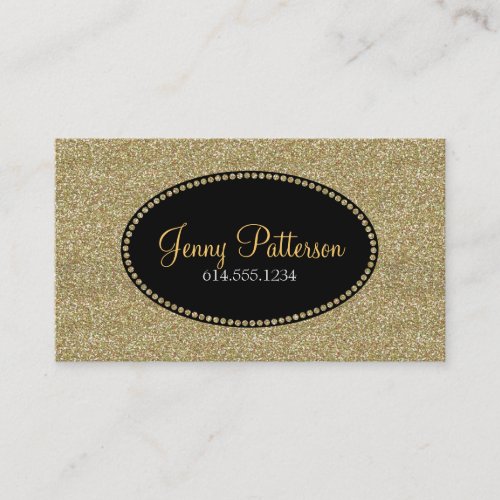 Gold Glitter 2 Pretty Elegant Girly Business Cards