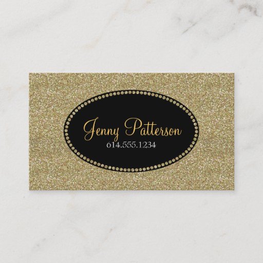 Customizable Gold Glitter 2 Pretty Elegant Girly Business Cards