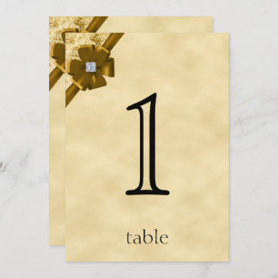Gold Glitter 50th Anniversary Table Number