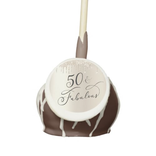 Gold Glitter 50th Birthday Party Cake Pops