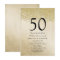 Gold Glitter 50th Wedding Anniversary Invitation